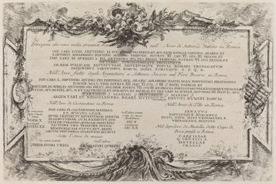 Szövegtábla alkotó: Giovanni Battista Piranesi