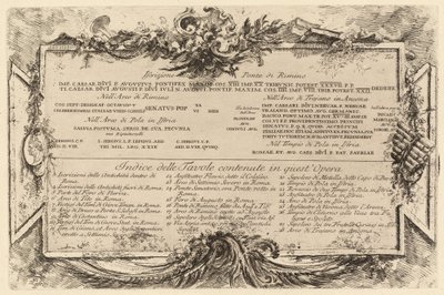 Szövegtábla alkotó: Giovanni Battista Piranesi