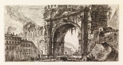 Augustus diadalíve Riminiben, az Alcune vedute di Archi Trionfali, ed altri monumenti sorozatból alkotó: Giovanni Battista Piranesi