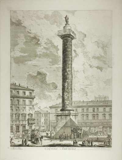 Marcus Aurelius oszlopa a Római kilátásból alkotó: Giovanni Battista Piranesi