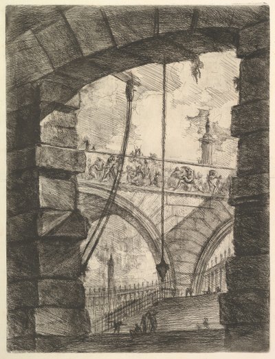 A Grand Piazza, az Imaginary Prisons börtönéből, kb. 1749-50. alkotó: Giovanni Battista Piranesi