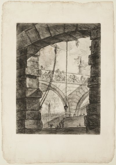 A Grand Piazza, 4. tábla a Képzelt börtönökből alkotó: Giovanni Battista Piranesi