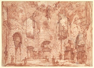 A Hadrianus-villa (Tivoli) kis fürdőinek nyolcszögletű terme alkotó: Giovanni Battista Piranesi