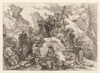 A csontvázak, Grotteschiból (groteszkek) alkotó: Giovanni Battista Piranesi