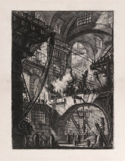 The Smoking Fire, 6. tábla Carceri d alkotó: Giovanni Battista Piranesi