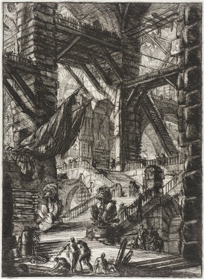 A trófeákkal díszített lépcső alkotó: Giovanni Battista Piranesi