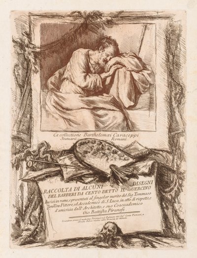 Barberi néhány rajzának címlapja a Cento Ietto il Gerucinótól alkotó: Giovanni Battista Piranesi