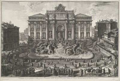 Trevifontein te Róma Perspektivikus nézet a nagy Fontana dell