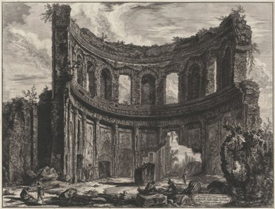 Az úgynevezett Apolló-templom romjai Hadrianus villájában, Tivoli közelében (Vedute di Roma című műből) alkotó: Giovanni Battista Piranesi