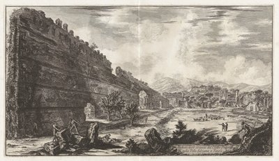 Kilátás a praetorianus erőd [a Poecile] maradványaira Hadrianusban alkotó: Giovanni-Battista Piranesi