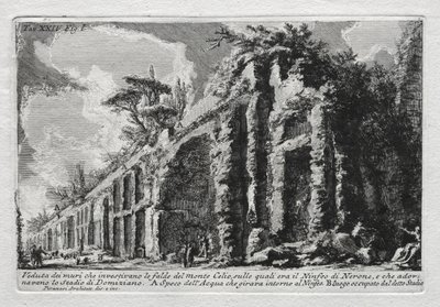 Kilátás a Celio-hegy lejtőit borító falakra. alkotó: Giovanni Battista Piranesi
