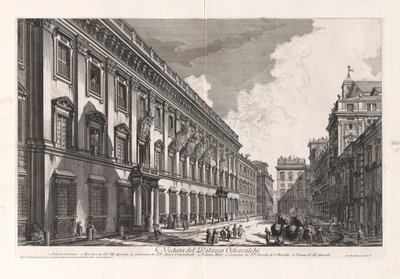 Veduta del Palazzo Odescalchi (Kilátás az Odescalchi-palotára), a Vedute di Romától (Róma kilátás) alkotó: Giovanni Battista Piranesi