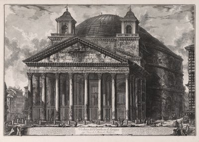 Agrippa Pantheonjának látképe, ma a Santa Maria ad Martyres templom [valójában Hadrianus Pantheonja], a Vedute di Roma (Róma látképei) sorozatból alkotó: Giovanni Battista Piranesi