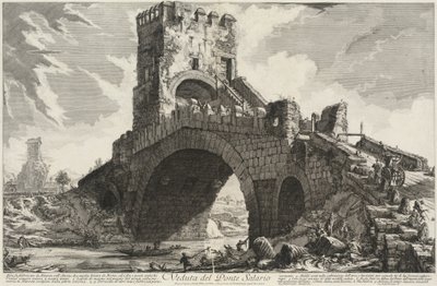 A Ponte Salario látképe alkotó: Giovanni Battista Piranesi