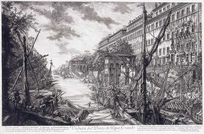 Veduta del Porto di Ripa Grande, ca. 1760 von Giovanni Battista Piranesi