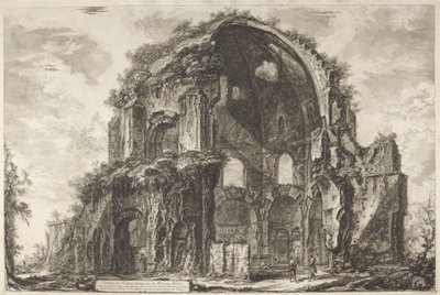 Minerva Medica nyolcszögletű templomának látképe alkotó: Giovanni Battista Piranesi