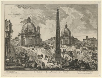 A Piazza del Popolo látképe alkotó: Giovanni Battista Piranesi