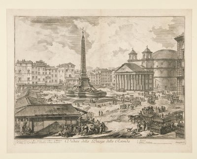 A Piazza della Rotonda látképe, a Vedute di Roma sorozatból alkotó: Giovanni Battista Piranesi