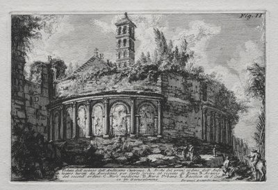 Kilátás a Castranse Amfiteátrum maradványaira alkotó: Giovanni Battista Piranesi