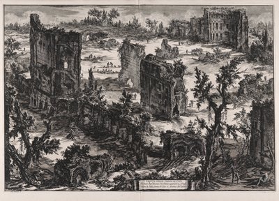 Veduta delle Terme di Tito (Kilátás Titusz fürdőjére), Vedute di Roma (Róma látképe) alkotó: Giovanni Battista Piranesi