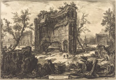 Kilátás ... Titus fürdőjére alkotó: Giovanni Battista Piranesi