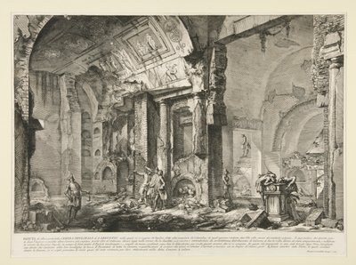 L. Arruntius sírkamrájának egy másik része a Le Antichitból? római alkotó: Giovanni-Battista Piranesi