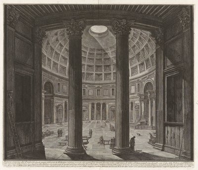 A Pantheon belső látképe..., a „Római látképek“ című sorozatból alkotó: Giovanni Battista Piranesi