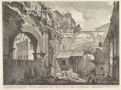 A Portico di Ottavia átriumának belső képe A Porti ... átriumának belső képe, 1760. alkotó: Giovanni Battista Piranesi