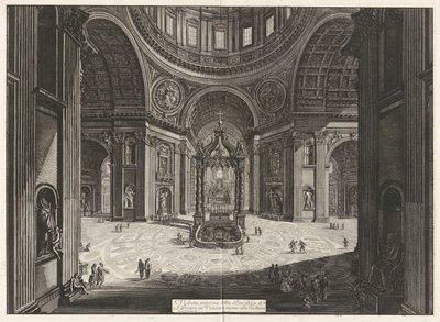 A Szent Péter-bazilika belső képe alkotó: Giovanni Battista Piranesi