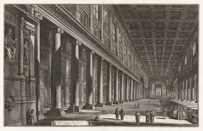 A Santa Maria Maggiore-bazilika belső nézete (a Santa Maria Maggiore-bazilika belső nézete), a Vedute di Roma felől (Róma látképe) alkotó: Giovanni Battista Piranesi