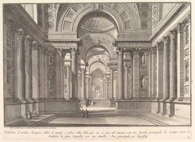 Egy ősi templom előszobája. . . Az ókori templom előszobája. . ., kb. 1743-50. alkotó: Giovanni Battista Piranesi
