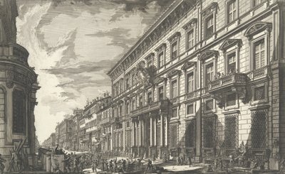 Kilátás a Via del Corso mentén a Palazzo dell