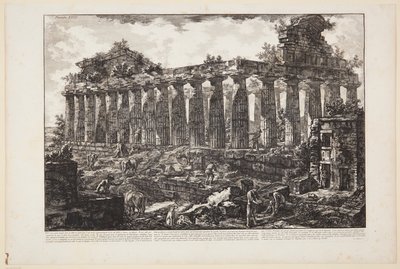 Egy másik templom látképe Paestum városában, amelyről általában úgy vélik, hogy Junónak volt szentelve [...] alkotó: Giovanni Battista Piranesi