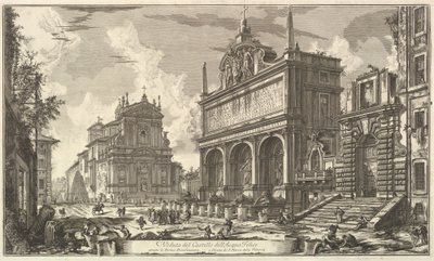 Az Acqua Felice forrásának látképe..., a Vedute di Roma (Római látképek) című műből alkotó: Giovanni Battista Piranesi