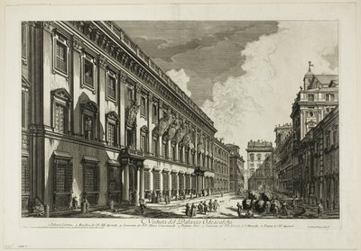 Kilátás a Palazzo Odescalchira, a Római kilátásból alkotó: Giovanni Battista Piranesi