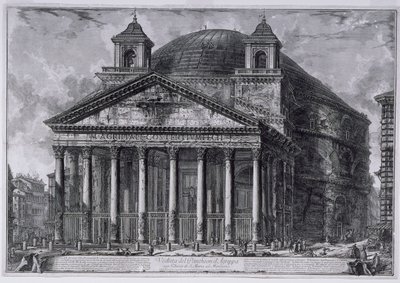 Kilátás az Agrippai Panteonra, 1761 körül (rézkarcok) alkotó: Giovanni Battista Piranesi