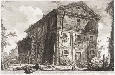 Kilátás a Bacchus-templomra, 1760-78 alkotó: Giovanni Battista Piranesi