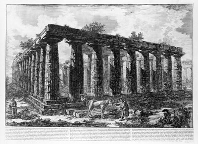 Kilátás a Paestum templomaira (litho) alkotó: Giovanni Battista Piranesi