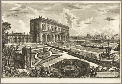 Kilátás Őeminenciája, Alessandro Albani bíboros villájára, a Porta Salaria mellett, a Római kilátásból alkotó: Giovanni Battista Piranesi