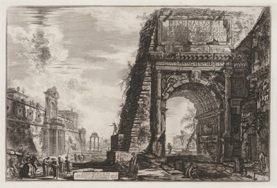 Róma kilátásai: Az ív vagy Titus alkotó: Giovanni Battista Piranesi