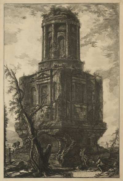 Róma látképe: A sír, La Connocchia, 1776. alkotó: Giovanni Battista Piranesi