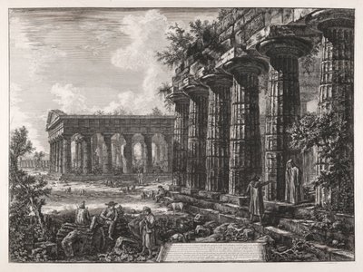 Kilátás a szemközti homlokzat egyes oszlopaira? hogy az előző lemezé alkotó: Giovanni-Battista Piranesi