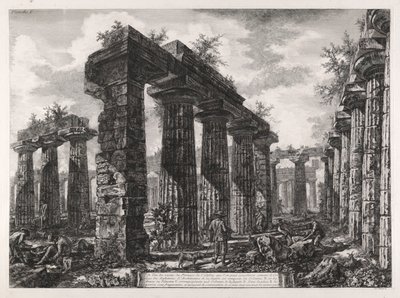 Kilátás a Pronaos maradványaira alkotó: Giovanni-Battista Piranesi