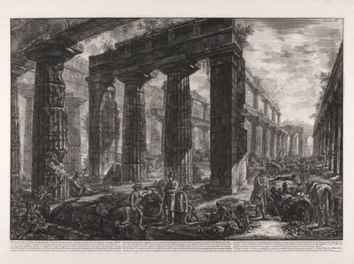 A X. táblán leírt Neptun-templom belső képe alkotó: Giovanni Battista Piranesi