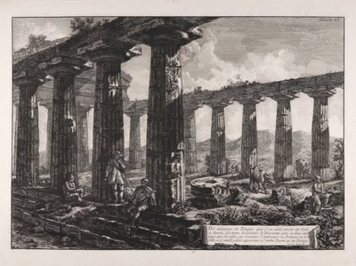 A templom belső képe, hogy a alkotó: Giovanni Battista Piranesi