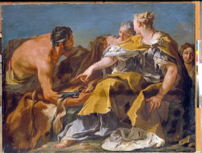 Dido épület Karthágó, Olaj, vászon, Giovan Battista Pittoni - Állami Ermitázs, Szentpétervár alkotó: Giovanni Battista Pittoni