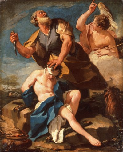 Izsák feláldozása (olaj, vászon) alkotó: Giovanni Battista Pittoni