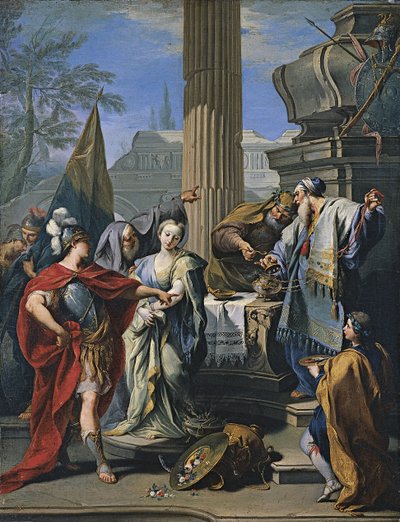 Polyxena feláldozása alkotó: Giovanni Battista Pittoni
