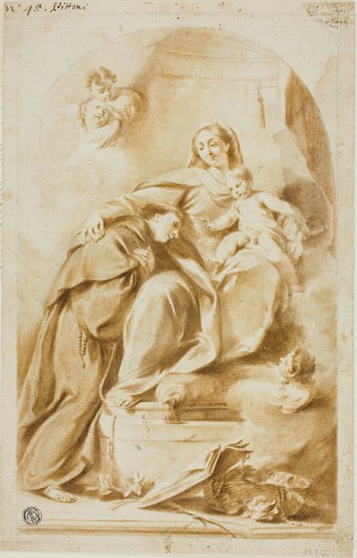 Madonna a gyermekkel és Páduai Szent Antallal alkotó: Giovanni Battista Pittoni the Younger