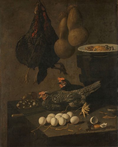 Csendélet csirkékkel és tojásokkal alkotó: Giovanni Battista Recco